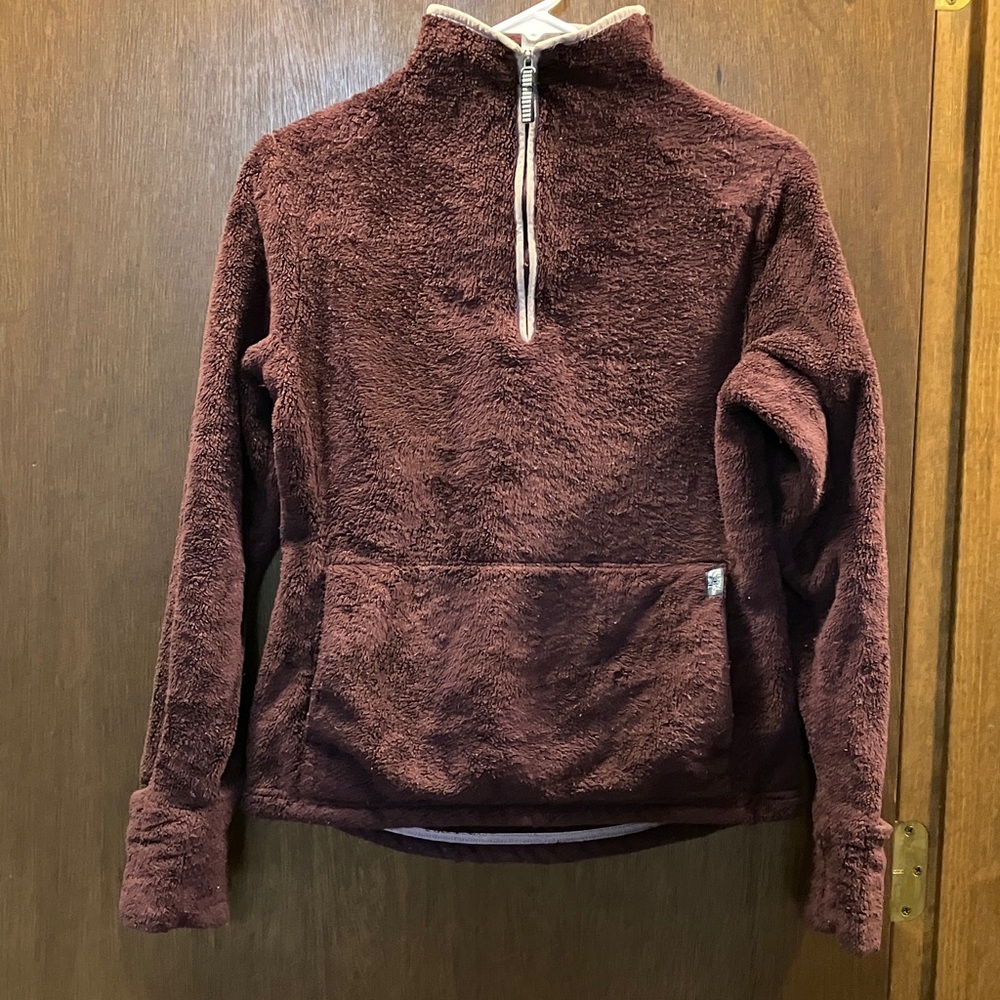 The North Face Women's Plum-Colored Half-Zip Sweater, Women’s Small